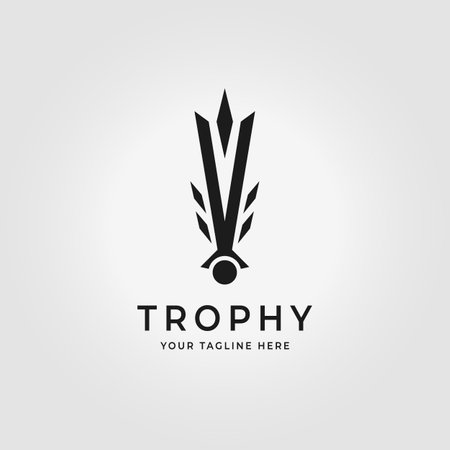 modern trophy games logo icon vector design illustration vintage oldのイラスト素材
