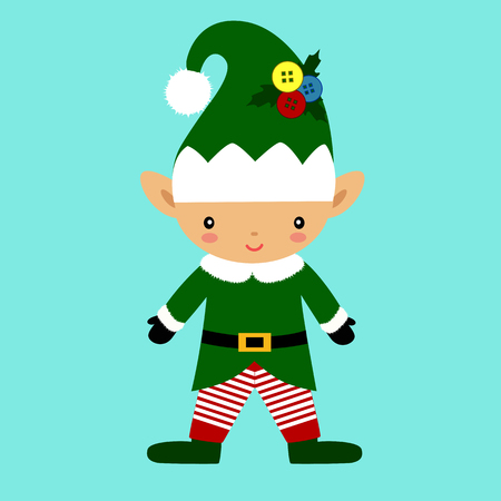 Christmas Elf. Christmas icon. New Year. Christmas decoration Vector illustrationのイラスト素材