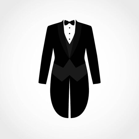 Suit icon isolated on white background. Vector illustrationのイラスト素材