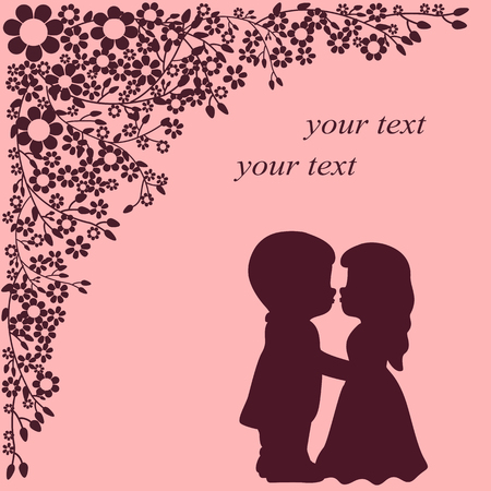 Postcard for Valentines Day.のイラスト素材