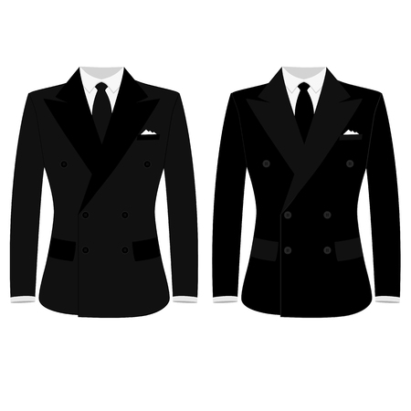 Men's tuxedo isolated on white background.のイラスト素材