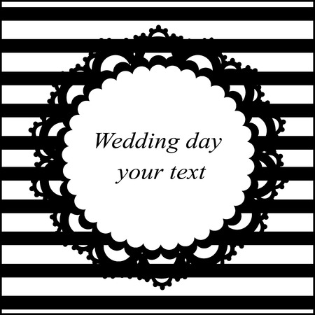 Invitation card with a lace frame.の写真素材