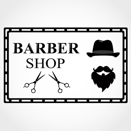Barber Shop Logo. Barbershop emblem, label, badge, logo.のイラスト素材