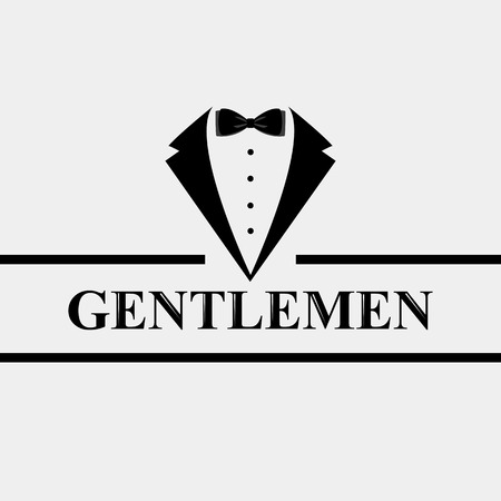 Gentleman icon. Suit icon isolated on white background.のイラスト素材