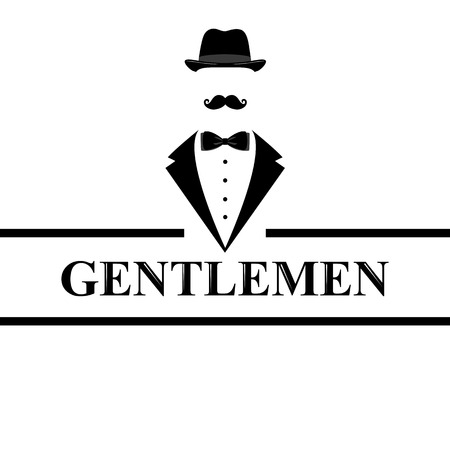 Gentleman icon. Suit icon isolated on white background.のイラスト素材