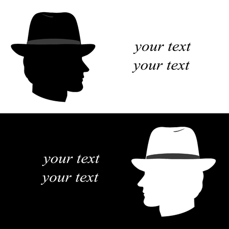 Gentleman on postcard. Black White Event. Postcard tuxedo.のイラスト素材