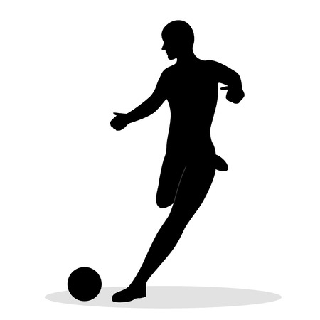 Footballer. Sport. A game. Symbol. Flat design.のイラスト素材