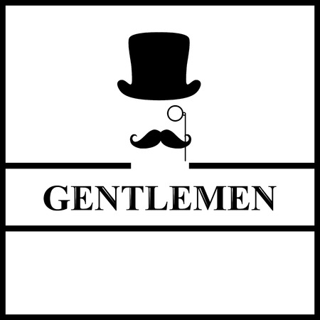 Gentleman icon. icon isolated on white background.のイラスト素材