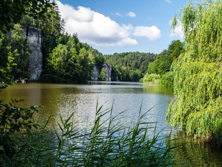 Vezak lake in Bohemian Paradise  Czech Republic の写真素材