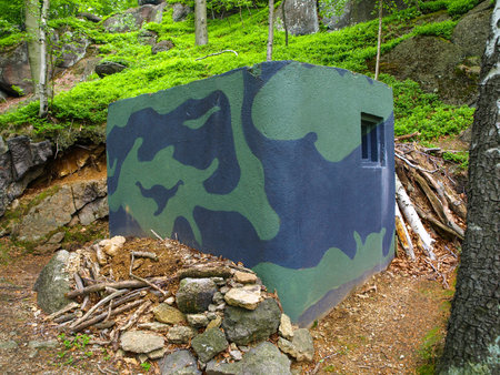 Small bunker  part of czech border fortification before world war two のeditorial素材