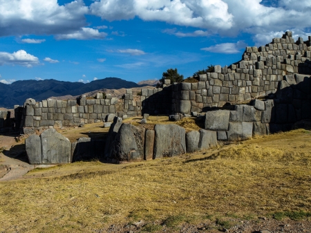 Sacsayhuaman ruins above Cusco  Peru の写真素材