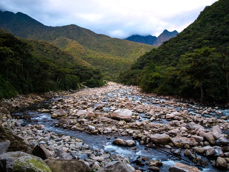 Urubamba river near Machu Picchu  Peru の写真素材