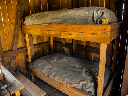 Bunk bed in concentration camp (Lety, Czech Republic)のeditorial素材