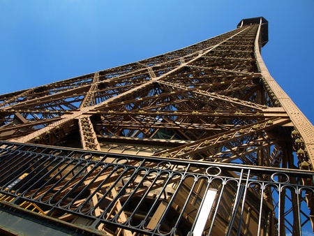 Eiffel tower in detail (Paris, France)の写真素材
