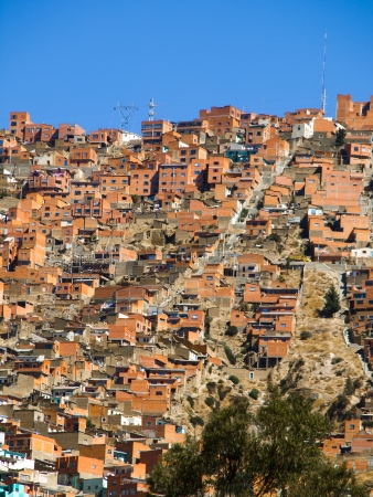 Houses of La Paz (Bolivia)の写真素材