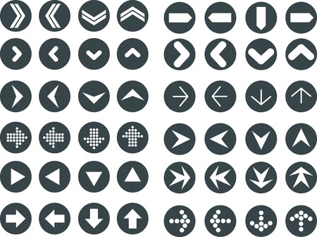 Arrows set - vector illustrationのイラスト素材