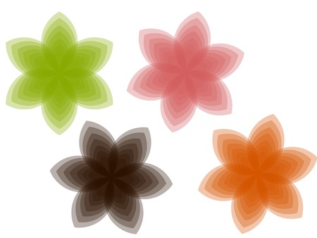 Transparent blooming - vector illustrationのイラスト素材
