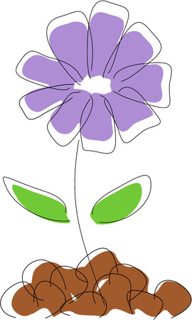 Vector illustration - Cornflower drawingのイラスト素材
