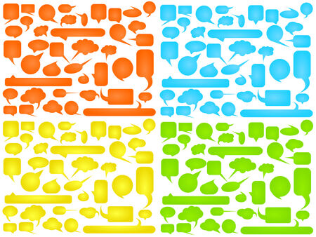Talking bubbles - vector illustrationのイラスト素材