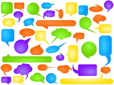 Talking bubbles - vector illustrationのイラスト素材