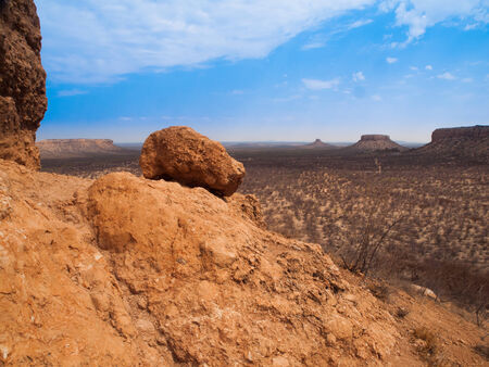 Rocky landscape of Damaraland - view from Vingerklip  Namibia の写真素材