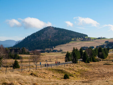 Bukovec hill above Jizerka village, Czech Republicの写真素材
