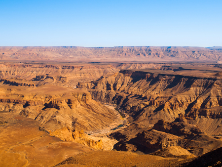 Sunny day view of Fish River Canyon, Namibiaの写真素材