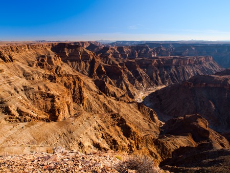 Sunny day view of Fish River Canyon, Namibiaの写真素材