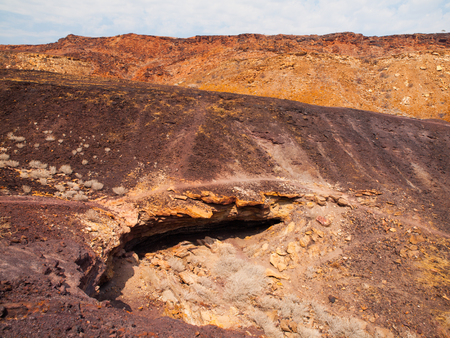 Landscape around Burnt Mountain near Twyfelfontein in Damaraland, Namibiaの写真素材