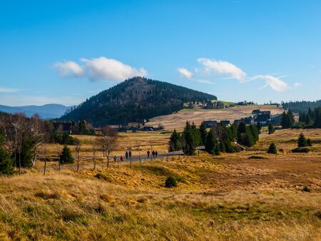 Mt. Bukovec above Jizerka village, Jizera Mountains, Czech Republicの写真素材