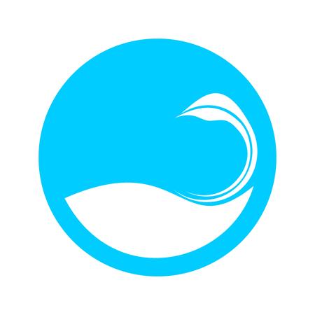 Swan in the blue circleのイラスト素材