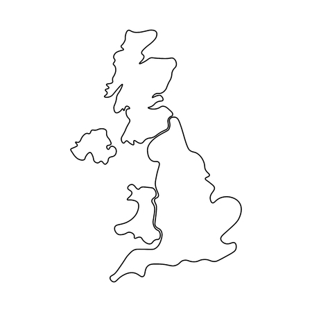 United Kingdom map on white color.のイラスト素材