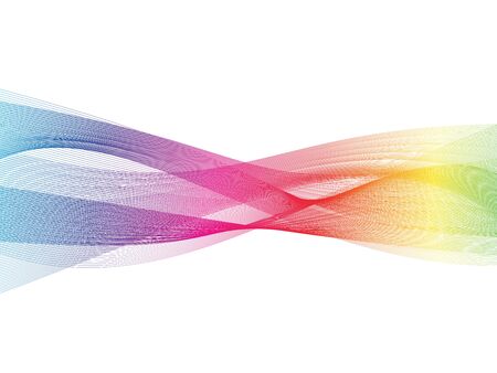 Abstract transparent wave background in rainbow light spectrum. Smoke effect design element wallpaper. Modern design EPS10 vector illustration.のイラスト素材