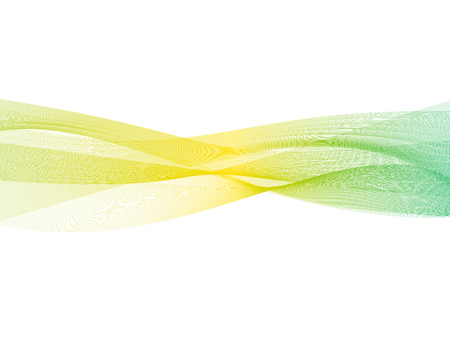 Abstract transparent yellow-green gradient wave background. Smoke effect design element wallpaper. Modern design EPS10 vector illustration.の写真素材