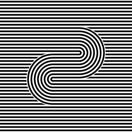 Striped abstract seamless pattern background tile. Black and white retro stripy vector illustration. Textile fabric design element.のイラスト素材