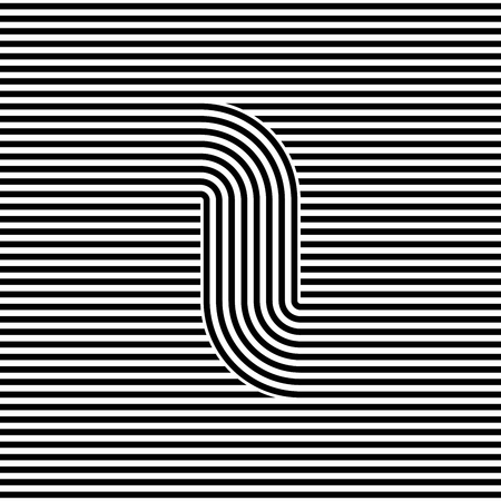 Striped abstract seamless pattern background tile. Black and white retro stripy vector illustration. Textile fabric design element.のイラスト素材