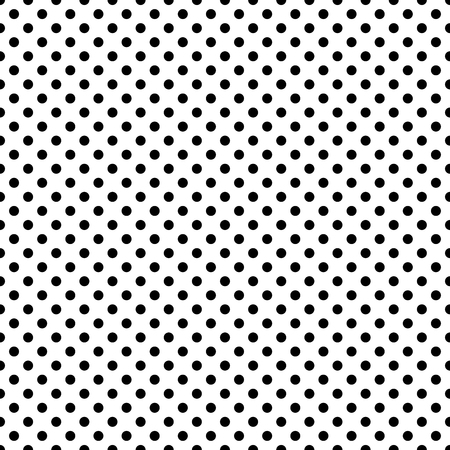 Seamless polka dot pattern. Black dots on white background. Vector illustration.のイラスト素材