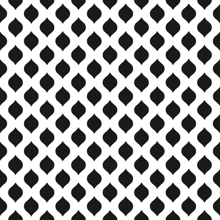 Wavy seamless pattern background in black and white.のイラスト素材