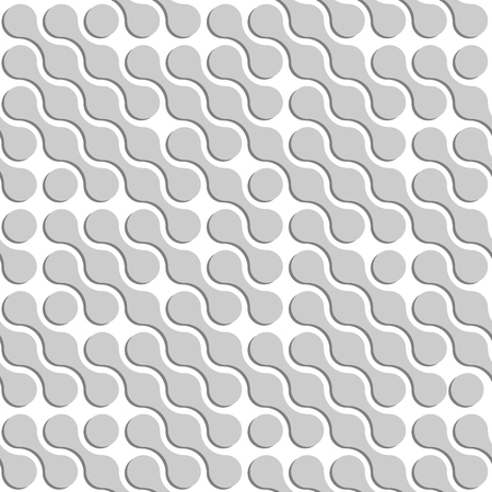 Abstract background of grey connected dots in diagonal arrangement on white background. Seamless pattern vector illustration.のイラスト素材
