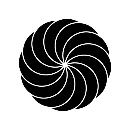 Children wind vane. Black and white simple flat vector illustration.のイラスト素材