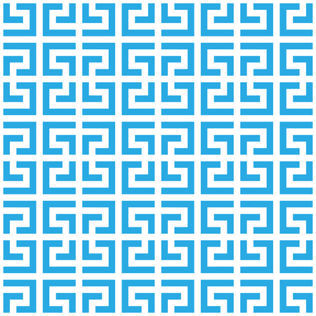 Greek key seamless pattern background in black and white. Vintage and retro abstract ornamental design. Simple flat vector illustration.のイラスト素材