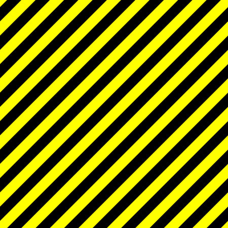 Seamless background pattern of yellow and black stripes. Danger, police or under construction theme. Vector illustration.のイラスト素材