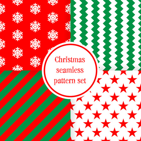 Merry Christmas seamless patterns. Endless wallpaper, web page background or wrapping paper.のイラスト素材