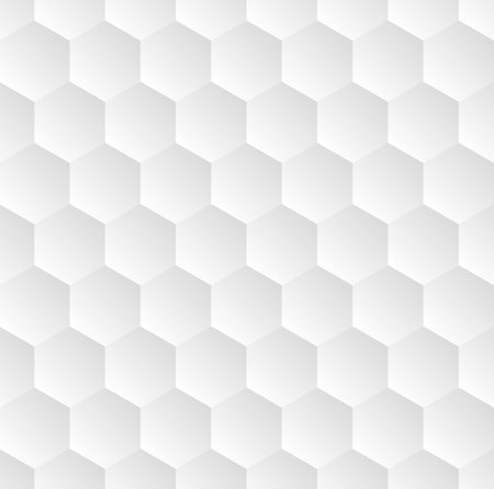 Light grey seamless vector hexagonal pattern background.