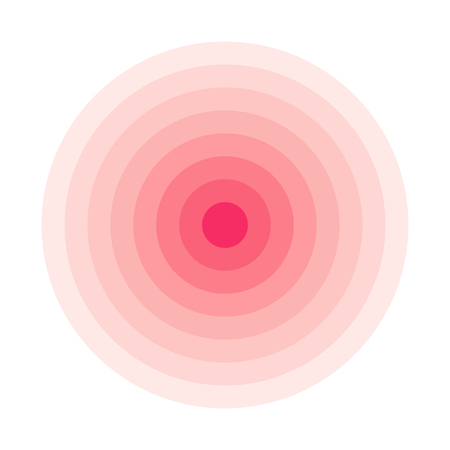Pink concentric rings. Epicenter theme. Simple flat vector illustration.のイラスト素材
