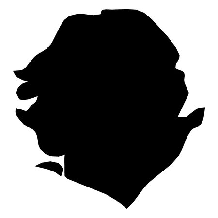 Sierra Leone - solid black silhouette map of country area. Simple flat vector illustration.のイラスト素材