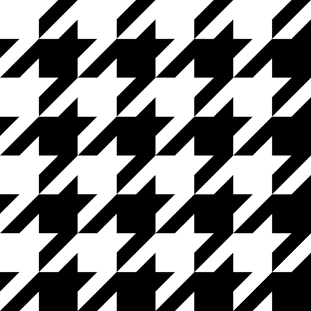 Houndstooth seamless pattern. Black and white vector abstract background.のイラスト素材