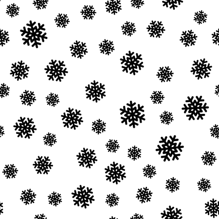 It is snowing. Seamless pattern of snowflakes. Christmas or winter theme vector background.のイラスト素材