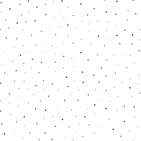 Random dotted seamless pattern. Simple geometric background in black and white. Vector illustration.のイラスト素材