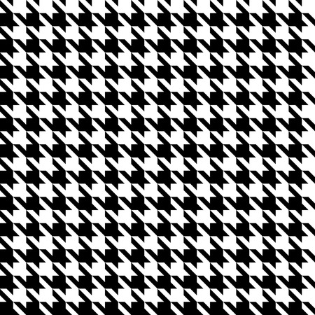 Houndstooth seamless pattern. Black and white vector abstract background.のイラスト素材